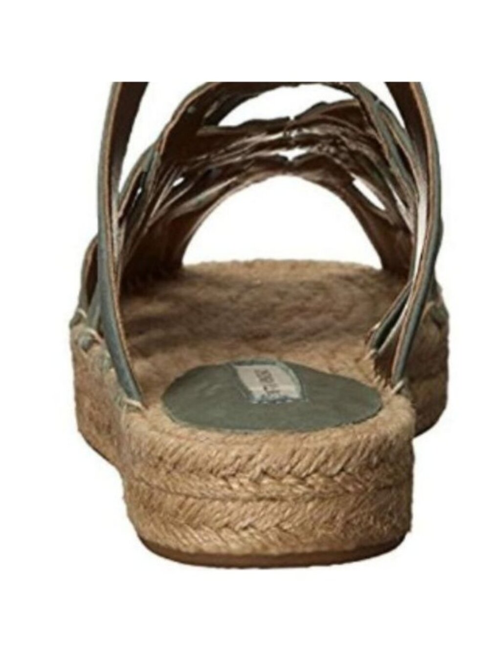 Cynthia Vincent Espadrille Platform Sandals Mint Green Suede - Picture 2 of 6